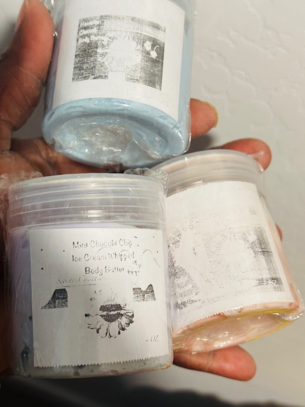 Whipped body butter 3 pack fudge Chocolate Hawaiian Cherry and Mint Chocolate